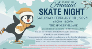 Catholic School Council Family Skate Night Saturday Feb. 11, 2023