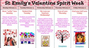 Valentine Spirit Week Feb. 13-17