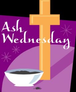 Ash Wednesday Wednesday February 14, 2024.