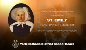 FEAST DAY: September 19 – St. Emily